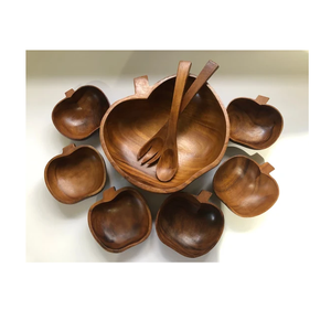 ชามไม้รูปทรงแอปเปิ้ลเครื่องใช้บนโต๊ะอาหารดีไซน์พิเศษใช้ตกแต่งขนมสำหรับงานแต่งงาน - Product Image 2