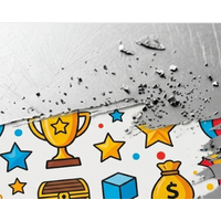 Scratch-Off <b>Sticker</b> Self-Adhesive Cartoon Design - Product Image 2