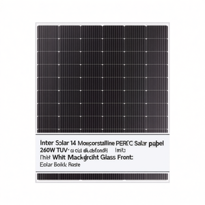 Panneau solaire monocristallin PERC Inter Solar IS-260/24 260W certifié TUV avec dos en verre blanc - Product Image 2