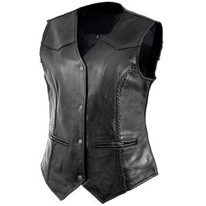 Nouvel arrivage Mode hivernale Gilet en cuir pour hommes en couleur Soli Style de rue teint en plaine avec service OEM Gilet en cuir - Product Image 4
