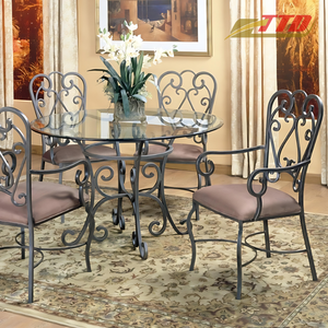 Table et chaises personnalisées en fer forgé pour un style audacieux pour salle à manger, patio ou parc - Product Image 5