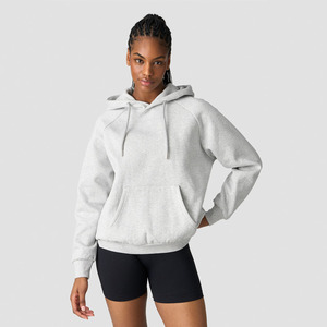 Haute qualité nouveau Design gris femmes goutte épaule vêtements de tous les jours à capuche Anti-rides respirant personnalisé blanc avant 100% coton - Product Image 1