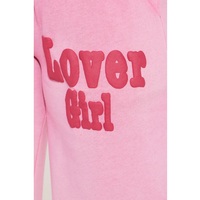 Ensemble décontracté 2 pièces pour femme : Sweat-shirt en coton à col rond style universitaire et short, avec lettres brodées sur le devant