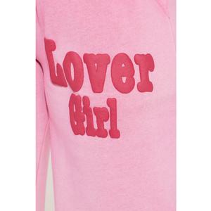 Sweat-shirt décontracté pour femme, style universitaire, en coton, col rond, parka d'hiver, haut à col rond, broderie sur le devant, lettres, anti-boulochage - Product Image 4