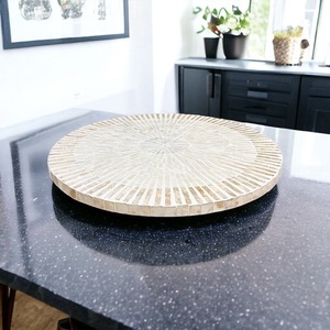 Plateau de rangement rond MOP Nouveau plateau rotatif Lazy Susan avec belle couleur - Product Image 1