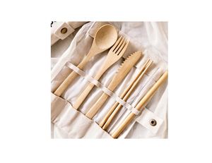 Eco2Go Juego de cubiertos de bambú desechables ecológicos sostenibles Logotipo personalizado para acampar-Hecho en Vietnam - Product Image 3