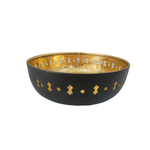 Bol en métal en fer pour la cuisine et la table de forme ronde bol de service de couleur noire et bols décoratifs faits à la main en vrac - Product Image 4