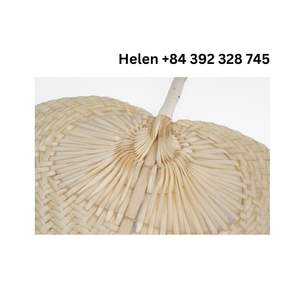 Abanicos de Hoja de Palma Trenzados Coloridos, Precio de Fábrica 2025, Artesanía de Bambú Hecha a Mano, Listos para Exportar, Artículos de Decoración para Bodas, Abanico de Mano - Product Image 2