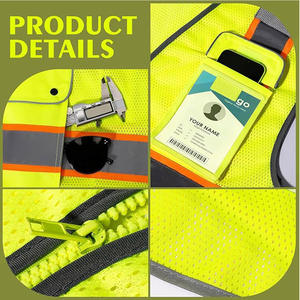 Nouveau gilet de sécurité en polyester 100% personnalisé de dernière conception caractéristiques statiques réfléchissantes et antistatiques étanches à l'eau - Product Image 5