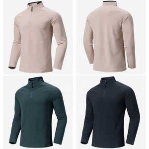 Chemises formelles pour hommes à manches longues en tricot polyester/coton de haute qualité, col sans col, respirantes, séchage rapide - Product Image 6