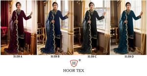 Look d'hiver royal: Shalwar Kameez en velours luxueux avec Dupatta en filet riche et bas Santoon doux, taille 52 (6XL) - Product Image 6