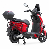 Moto de tourisme 1500W 72V20Ah avec pneus de 12 pouces, 60 km/h, équilibre entre puissance et confort pour la circulation en ville, rouge