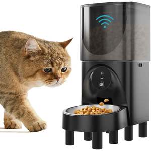 Cobectal Automatic Pet Food Dispenser Timed <b>Cat</b> & Dog <b>Feeders</b> APP Portable Stainless Steel Bowl Charge Powered for <b>Cats</b> Dogs - Product Image 1