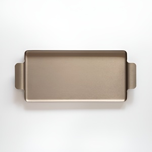 Plateau de service élégant en aluminium plaqué métal fait à la main en fonte d'aluminium pour les fêtes de mariage Plateau décoratif pour la décoration d'événements - Product Image 6