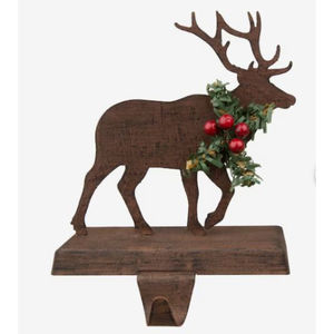 Porte-bas design vintage en forme de renne porte-stock créatif en métal cintre en gros décor de noël crochets de bas - Product Image 1