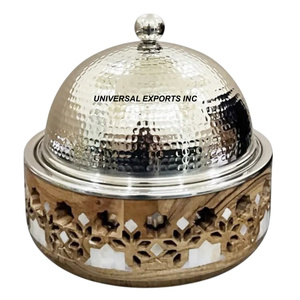 Stainless Steel Hotpot Round Shape Dinnerware Casserole Classic Stylish New Metal Food Warmer - Product Image 6