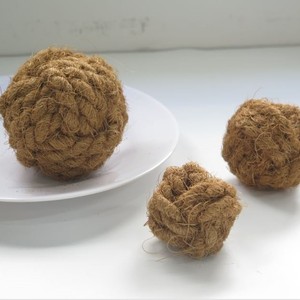 Coconut Coir Dog Chew Ball de Vietnam-Juguete natural ecológico para mascotas, Limpieza de dientes, masaje de encías y diversión al masticar - Product Image 5