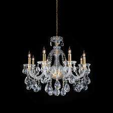 Lámpara de araña vintage de cristal de 28 pulgadas - Acabado dorado, 8 luces - Product Image 2