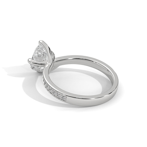 แหวนหมั้นเพชรสำหรับผู้ใหญ่ได้รับการรับรองจาก GIA 10K 14K ทอง18K สำหรับลูกแพร์ที่ได้รับการรับรอง VVS CVD - Product Image 2