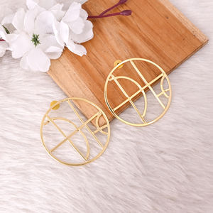 Wholesale Lot 25 Pairs <b>Yellow</b> Gold Plated Brass Unique Designer Stud Earring Handmade Jewelry Christmas Gifts Earrings - Product Image 3