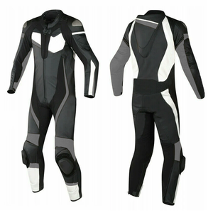 Men's Genuine Cowhide Leather One Piece Racing Motorbike Suit CE Armoured Protected Windproof Printed Techniques for Winter - Product Image 4