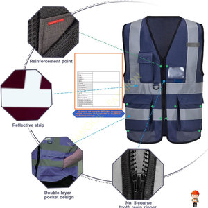 Ropa DE TRABAJO Chaleco de seguridad de alta visibilidad Personalizado su logotipo Simple Buena calidad Precio bajo Chaleco de seguridad de alta visibilidad - Product Image 5