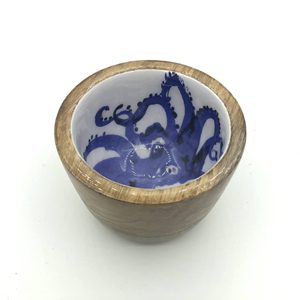 Acacia <b>Wood</b> <b>Fruit</b> Printed Round rennamel Salad <b>bowl</b> handmade - Product Image 5