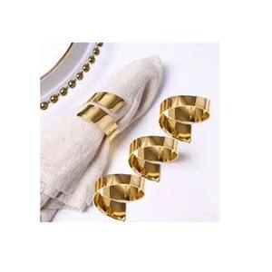 Rond de Serviette Design Papillon en Métal Doré Poli Découpe Vaisselle de Table de Haute Qualité Mariage Rond de Serviette en Vrac - Product Image 2