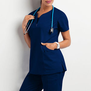 Uniformes de gommage médicaux confortables et respirants Offre Spéciale femmes gommage infirmière uniforme haut tissu tricoté pour le Service OEM hospitalier - Product Image 4