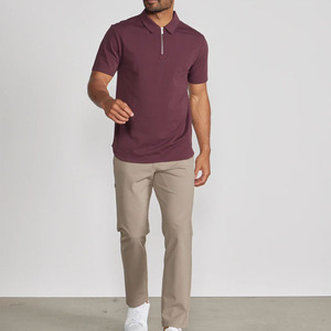 Polo para Hombre de Secado Rápido, Elástico en 4 Direcciones, con Cierre, Transpirable, Color Sólido, Ropa de Golf - Product Image 3