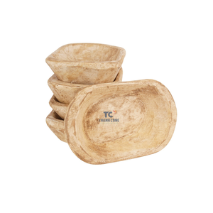 Prix de gros Bol à pâte décoratif en bois antique écologique fait à la main pour centre de table pour la décoration intérieure - Product Image 6