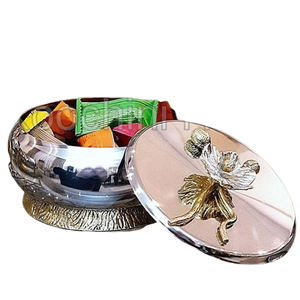 Cuenco con diseño de forma de hoja de rama de árbol pulido brillante, aluminio, acero inoxidable, Metal, hogar, Hotel, conjunto de tres cuencos - Product Image 3