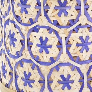 Handwoven Colorful Wicker Candy Holder for Ramadan Holiday Decoration Bamboo Round <b>Storage</b> Box - Product Image 2