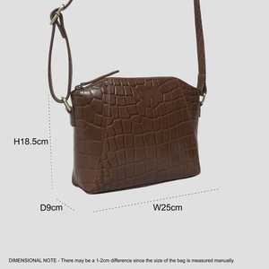 Bolso cruzado de cuero genuino con acabado pulido texturizado de cocodrilo Premium estilo inglés proveedor indio superior Saman Exports - Product Image 3