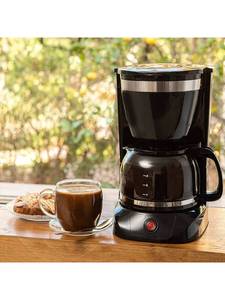 Cafetera de 12 Tazas con Jarra de Vidrio, Cafetera Eléctrica de Goteo, Función para Mantener Caliente, Gran Capacidad, Negra - Product Image 2