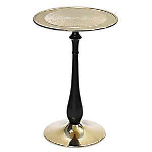 Table ronde moderne en aluminium de haute qualité avec finition en métal doré et noir Table basse ronde pour meubles de maison - Product Image 2