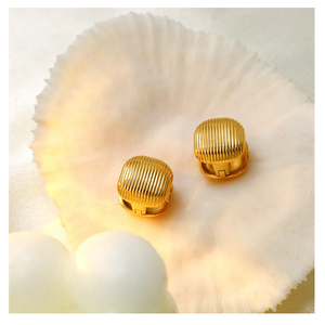 Pendientes ovalados de acero inoxidable de oro PVD de 18 quilates, diseño Simple exquisito para mujer, Pendientes colgantes de alta moda - Product Image 3