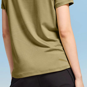 Wholesale Women Summer T-Shirt Gym Wear Running Regular Fit Casual Breathable Quick Dry Eco-Friendly T-Shirt - Product Image 6