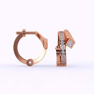 14K/18K Solid <b>Gold</b> Twilight Serenity Lab Grown Diamond <b>Hoops</b> Gorgeous Look VVS-VS Fine Jewelry Perfect For Women And Girls - Product Image 6