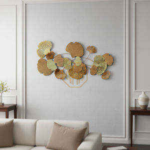 Decoración de Arte de pared de Metal de hierro forjado hecha a mano-redondo con varilla, chapado en oro para decoración de sala de estar - Product Image 2