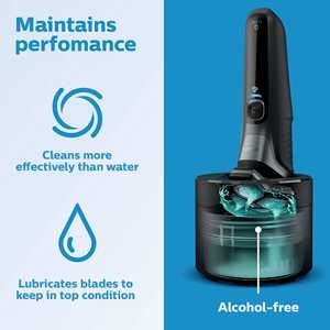 Mini Afeitadora Eléctrica y Cartuchos de Limpieza Rápida, Afeitadora Rotativa de Láminas Lavable para Cara, Cuerpo y Barba - Product Image 6