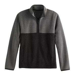 Sweat-shirt à col roulé en laine léger pour homme, streetwear personnalisé, manches longues, tricoté, 1/4 zip, pull de golf pour homme - Product Image 1