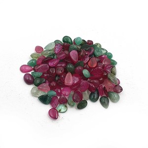 Gema Natural de rubí y zafiro Esmeralda, mezcla de pera, cabujones sueltos, 4x5x9 MM, 50 CT, 66 Uds. - Product Image 3