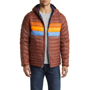 Custom Logo Men's Puffer Jacket Stand Collar High Street Style Custom Made Winter Jacket 100% <b>Polyester</b> <b>Filling</b> Regular Sleeves - Product Image 1