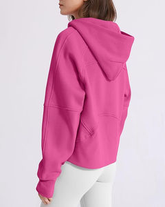 Sudadera unisex informal de corte holgado estilo streetwear para mujer, sudaderas con media cremallera y sudaderas con capucha transpirables antiarrugas para mujer - Product Image 3