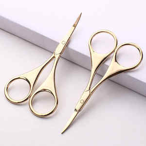 Tijeras para uñas de acero inoxidable súper afiladas para mujer, tijeras para cutículas con borde curvo de alta precisión con hoja recta - Product Image 2