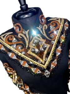 Handmade Western Show jacket Cowgirl Western Show Jackets Stretch Taffeta <b>Fabric</b> Conceal Zipper Show Shirt for Equestrian Wear - Product Image 4