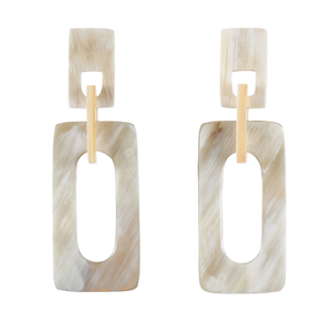 Pendientes colgantes de cuerno de búfalo de buey Natural 100% para mujer Vintage más vendidos, estilo africano auténtico y de moda - Product Image 2