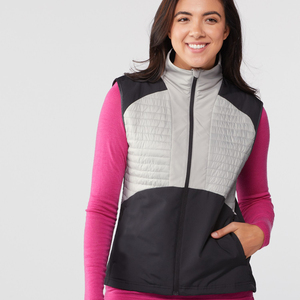 Chaleco de plumón ligero para mujer, Abrigo acolchado cálido, calentador de cuerpo de nailon personalizado, para invierno - Product Image 6