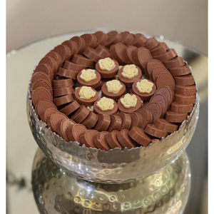 Tazón de mesa moderno para chocolate, tazón de chocolate de metal gris de calidad superior, tazón de catering dulce de chocolate para bodas al por mayor - Product Image 6